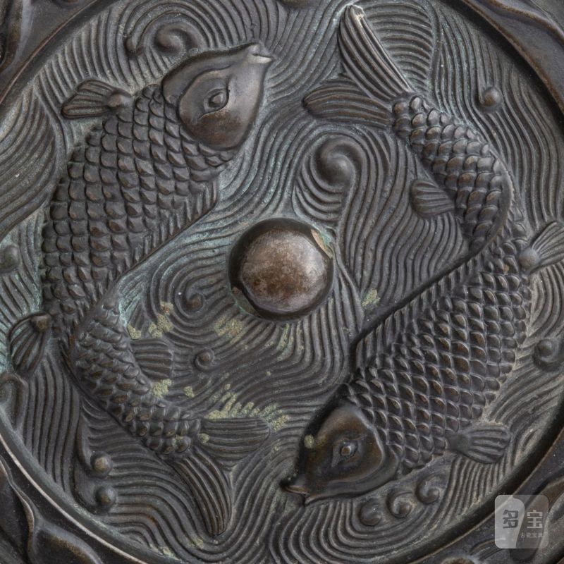    金 雙魚铭文镜 - 图2